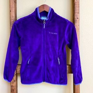 Columbia girls purple cozy zipper jacket small